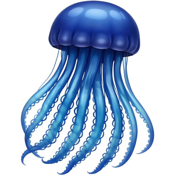 Ombre navy blue jellyfish emoji