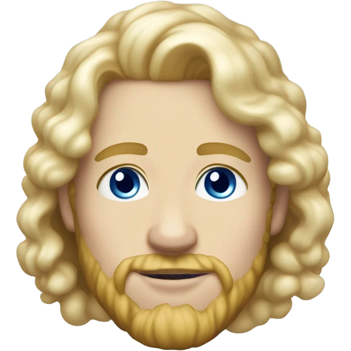 full body light curl blonde 30yo man blue eyed pale skin emoji