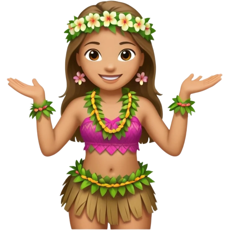 White hula dancer emoji