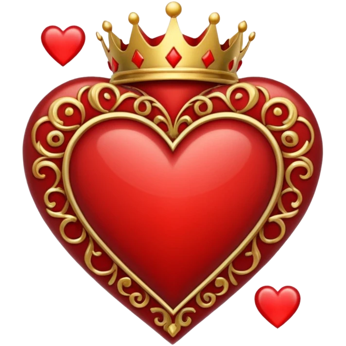 King of Hearts solitary  with out the card only the symbols emoji