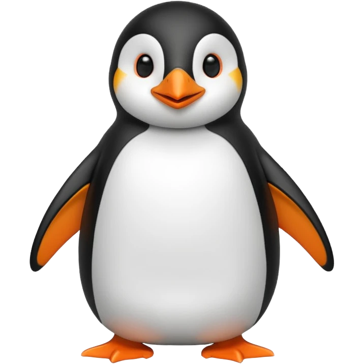 Create a penguen smile emoji