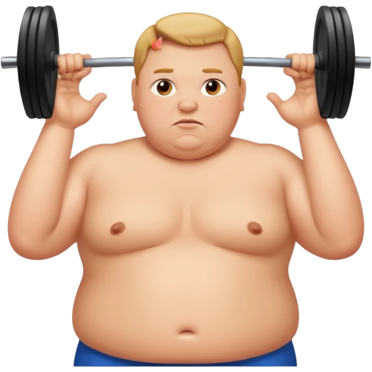 fat person gym emoji