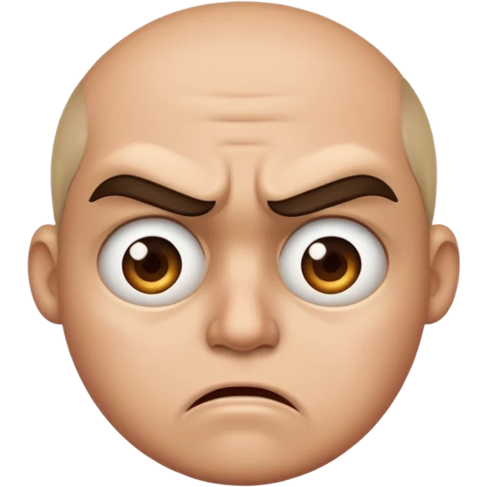I need you to make an emoji of the gen z stare, like confusion, disgusted and kinda angry emoji