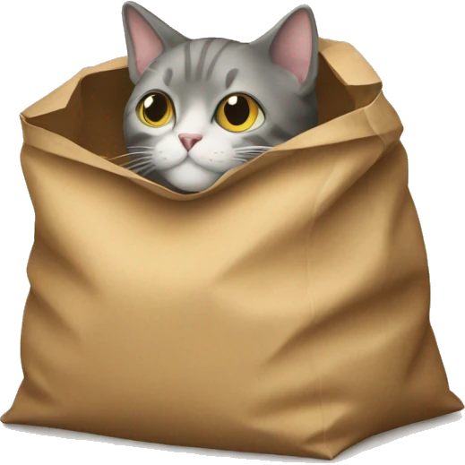Cat in a bag emoji