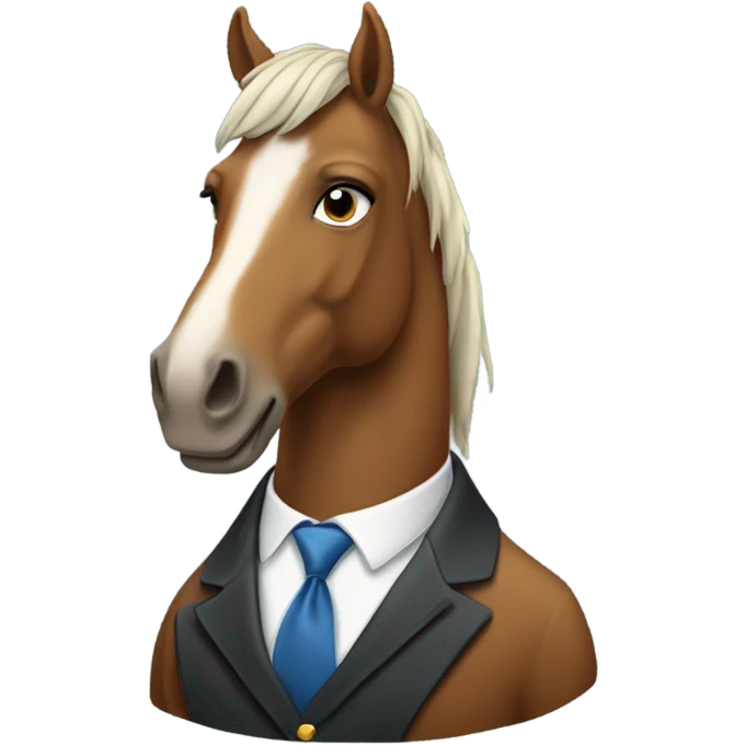 Horse with a tie emoji