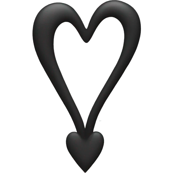 Black outline of a heart emoji  emoji