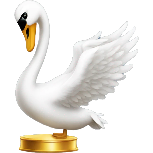 swan holding a trophy emoji