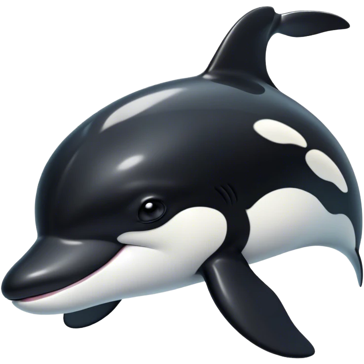 Cinematic Noble orca Portrait Emoji, Poised and majestic, with a sleek, streamlined black-and-white body, piercing intelligent eyes, and a powerful, commanding presence, Simplified yet sharp and sophisticated features, highly detailed, glowing with a soft oceanic radiance, high shine, intelligent and formidable, stylized with an air of deep-sea dominance, focused and alert, soft glowing outline, capturing the essence of an apex predator that appears ready to surge out of the waves with effortless authority! emoji