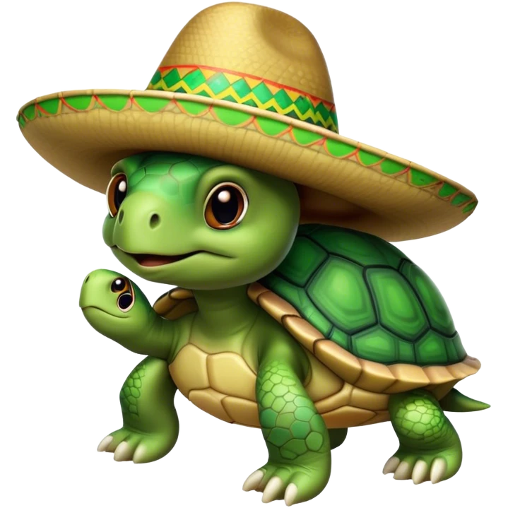 Tortuga con sombrero emoji