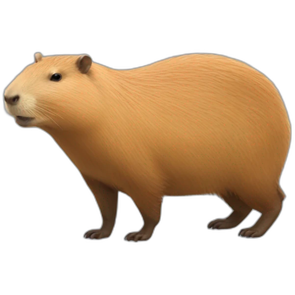 Capybara réaliste emoji