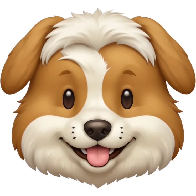 Head of a dog, smiling with closed mouth, no tongue showing
 emoji