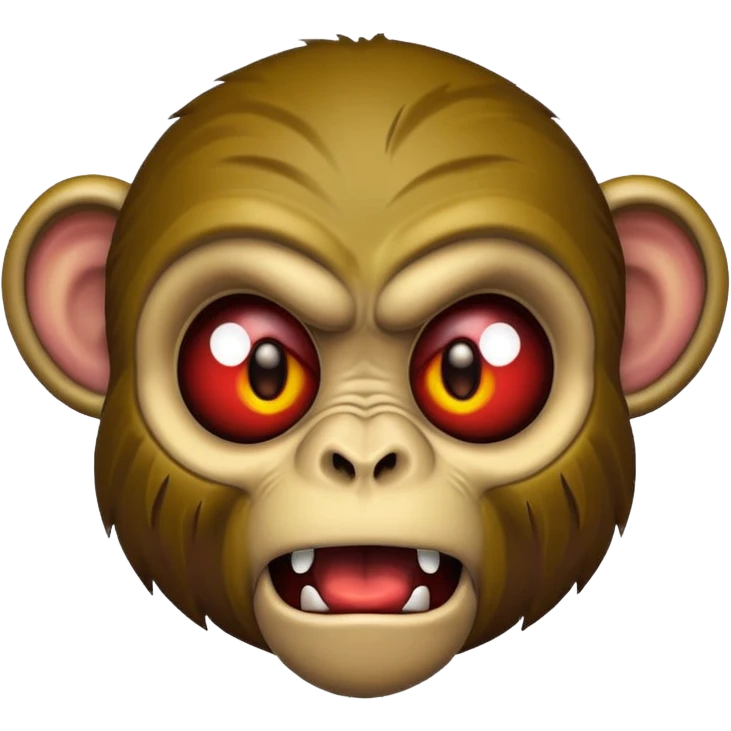 Angry Zombie monkey face emoji