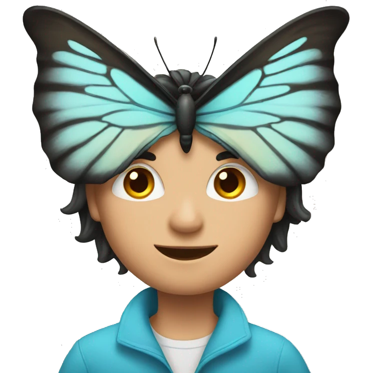 a butterfly with bull hea emoji