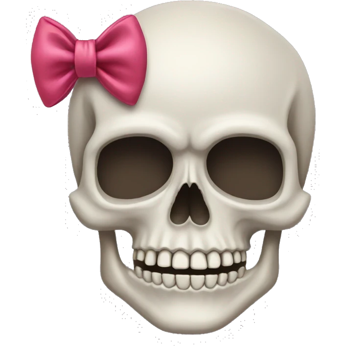 Skull with a bow emoji