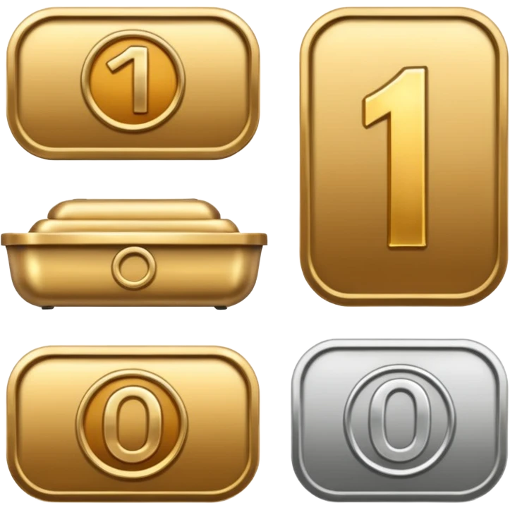 icons for paid subscriptions at different levels with the number 1 emoji