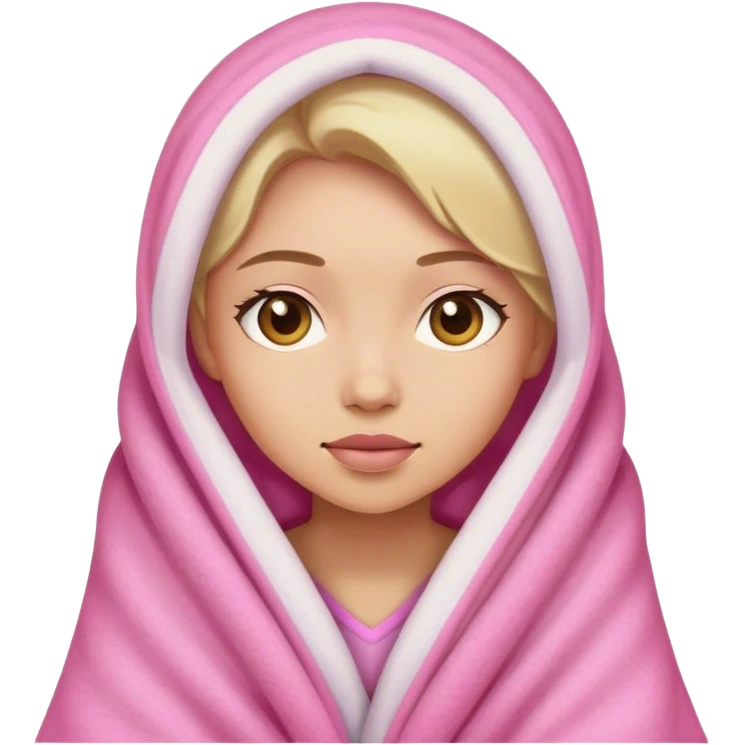 Mujer con manta rosa emoji