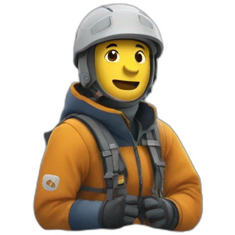 inoxtag qui monte une montagne emoji