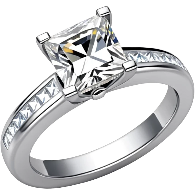 Can you make a princess cut diamond ring emoji