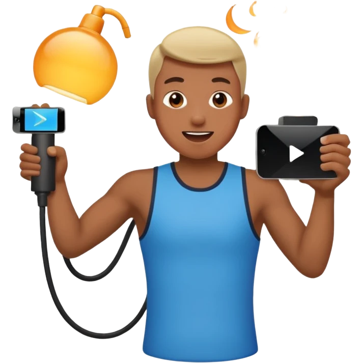 pumping out videos emoji