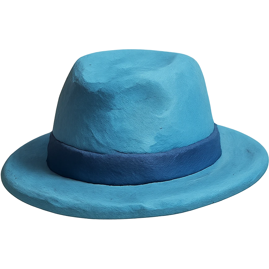 claymation style hat emoji