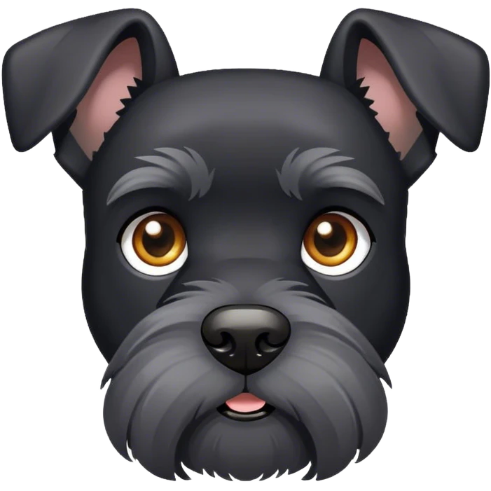 Black schnauzer white white eyes  emoji