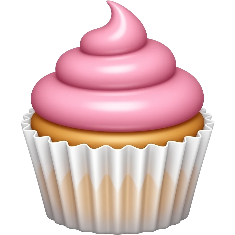 Cupcake with pink icing emoji