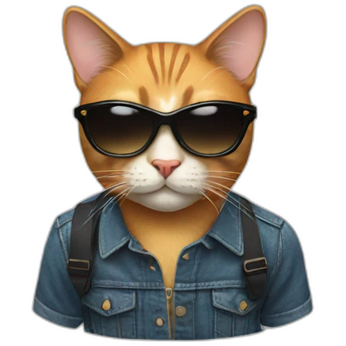 Cat with sunglasses emoji