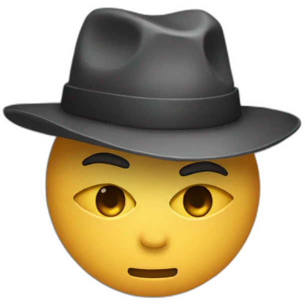 Rock in a hat emoji