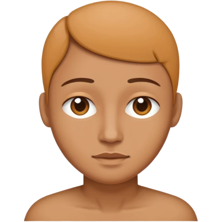 a person whose head and shoulders are sjown only...only round head with a inverted u tyoe body below it emoji