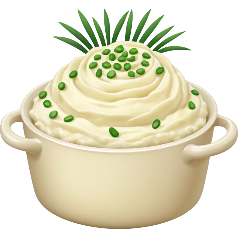 Mashed potatoes with chives emoji