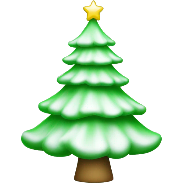 white christmas tree with green bows emoji