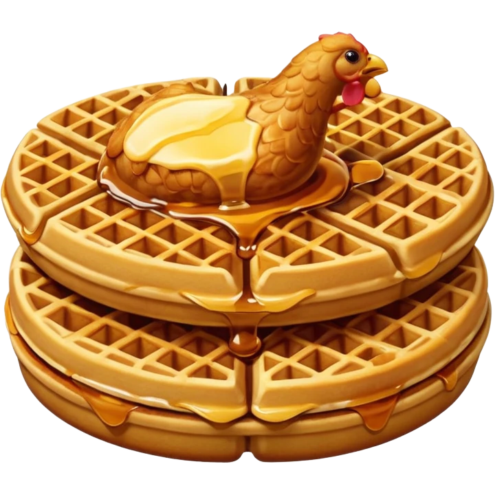 Chicken & waffles emoji