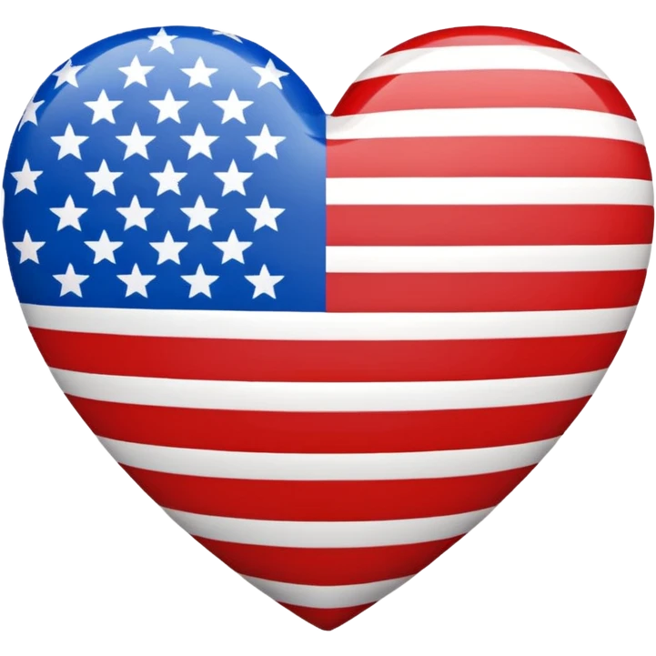 american flag heart  emoji