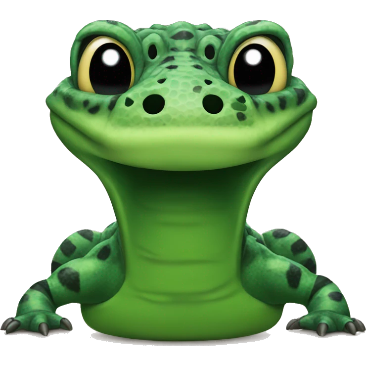 Green Gila Monster Face Big Chin emoji