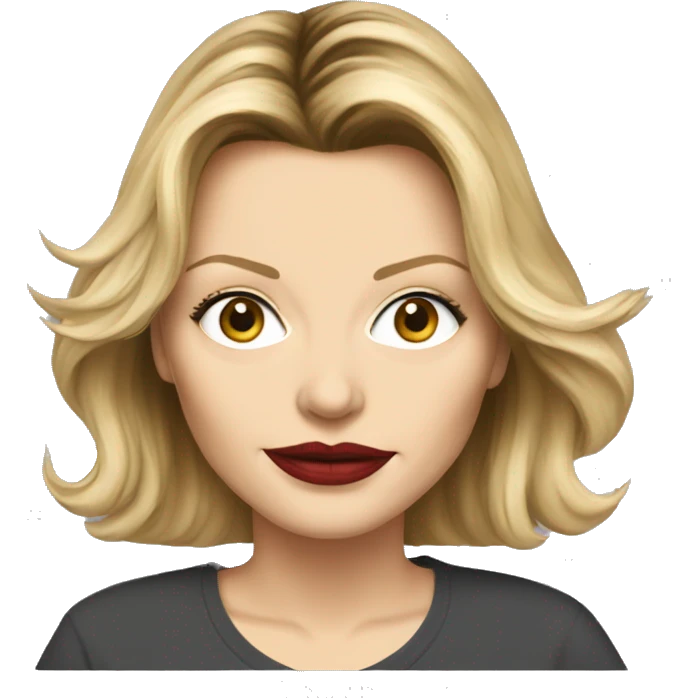 michelle pfeiffer cartoon wearing tee emoji
