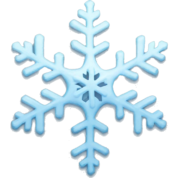 Light blue snowflake emoji