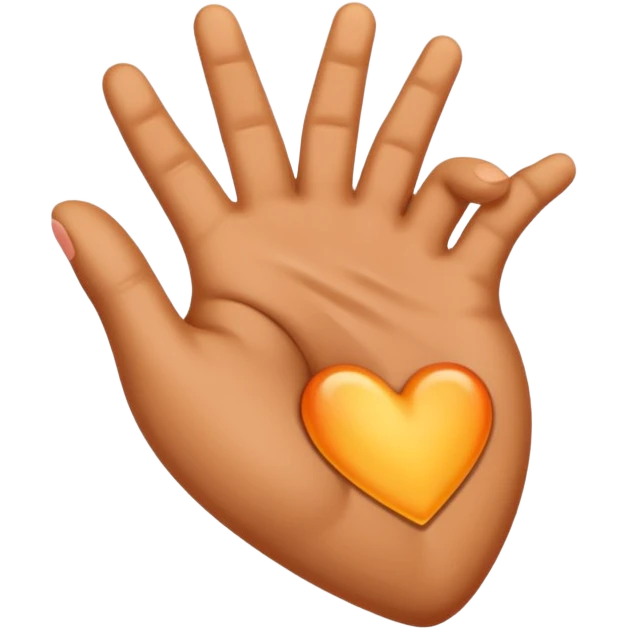 Heart hand emoji