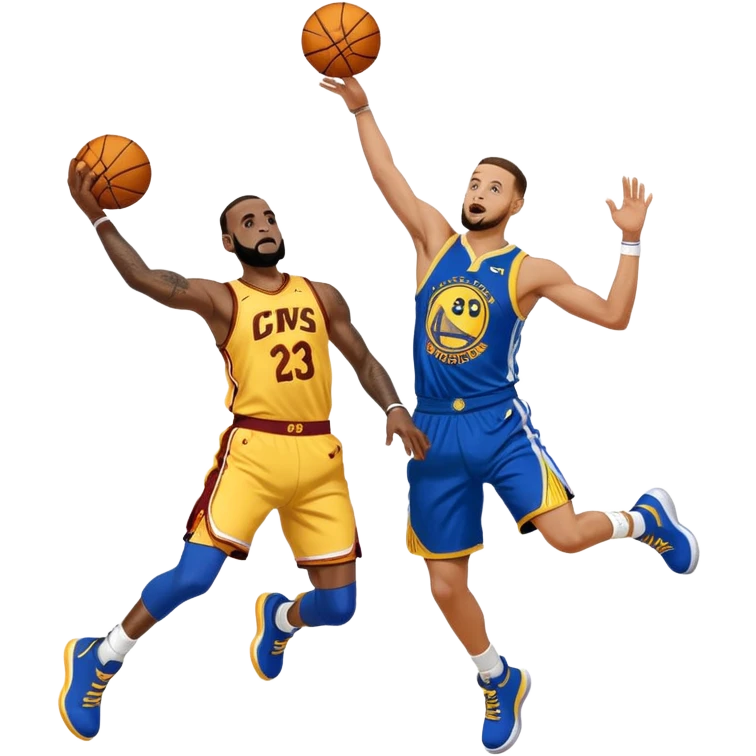LeBron James dunking on Stephen curry  emoji