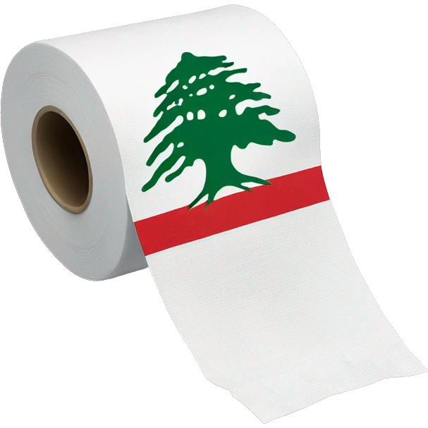 Lebanon flag on toilet paper  emoji