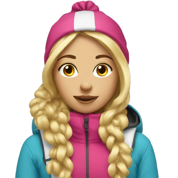 ski girl blonde  emoji