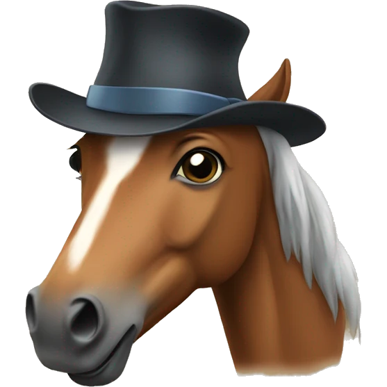 Horse with a hat emoji
