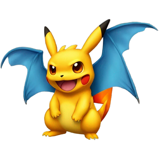 A pikachu charizard emoji