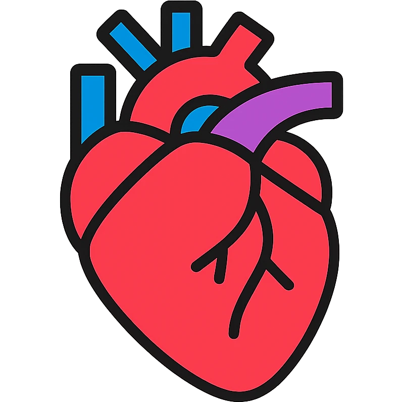 An anatomic heart emoji