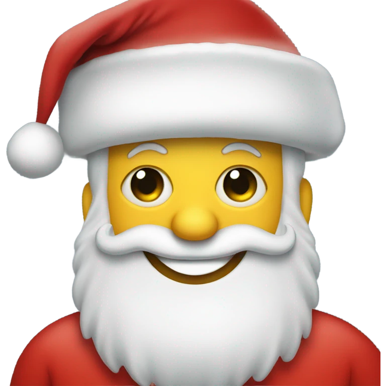 Smiley face with Santa hat emoji