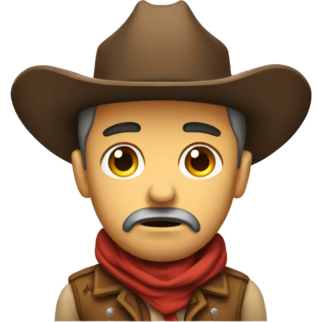 Sad cowboy emoji