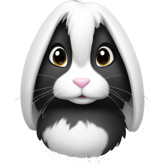 Black and white bunny emoji