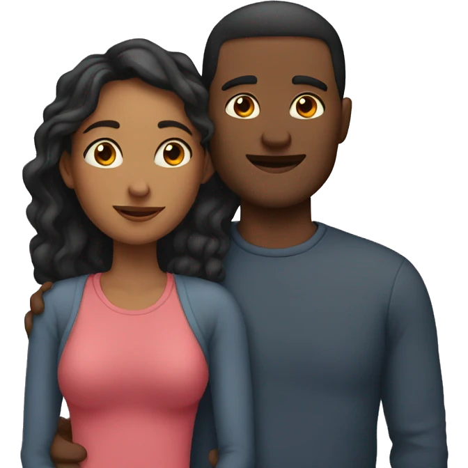 Man and woman cuddling  emoji
