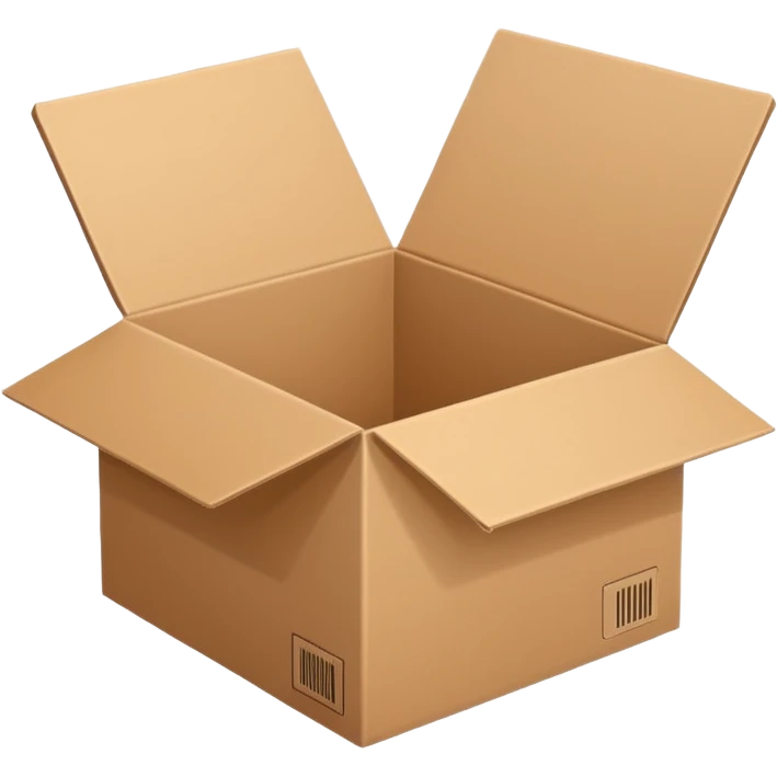an open box, simple, clean style emoji
