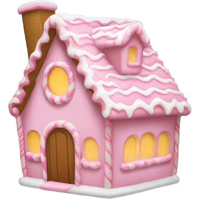 light pink gingerbread house emoji
