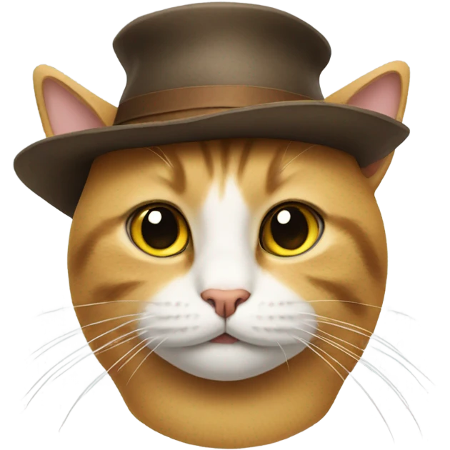 Cat wearing a hat emoji